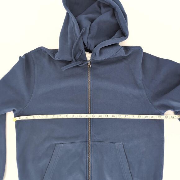 American Eagle Navy Blue Relaxed Fit Full Zip Hooded Sweatshirt Hoodie - Size M - Picture 9 of 10
